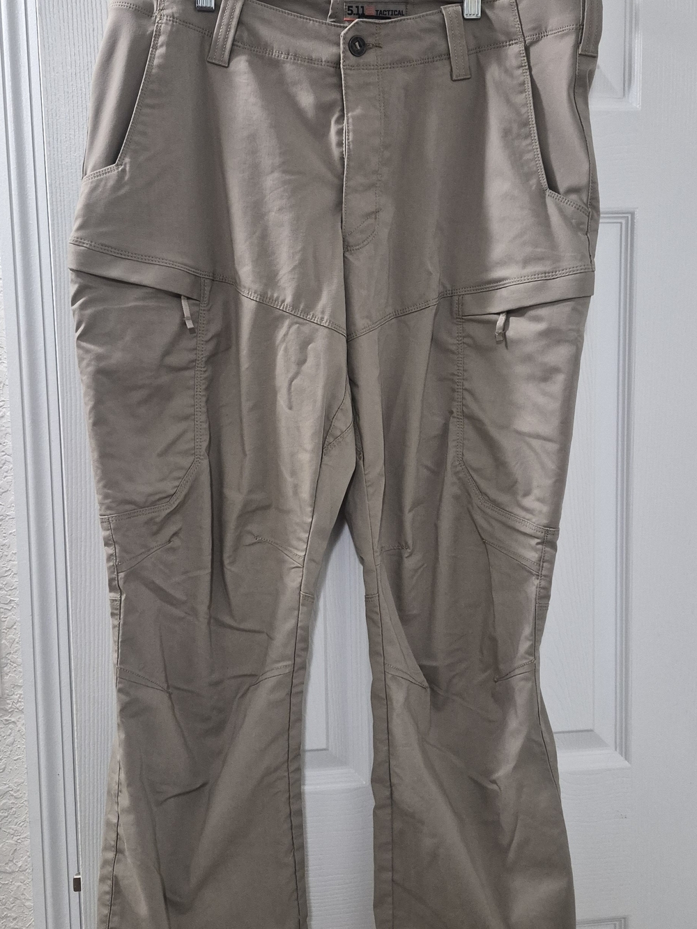5.11 Tactical Men's Khaki Cargo Pants with Multiple Pockets